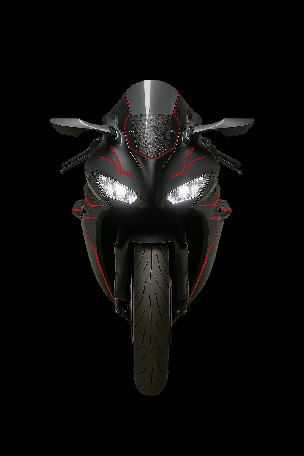 The S1K motorcycle head-on