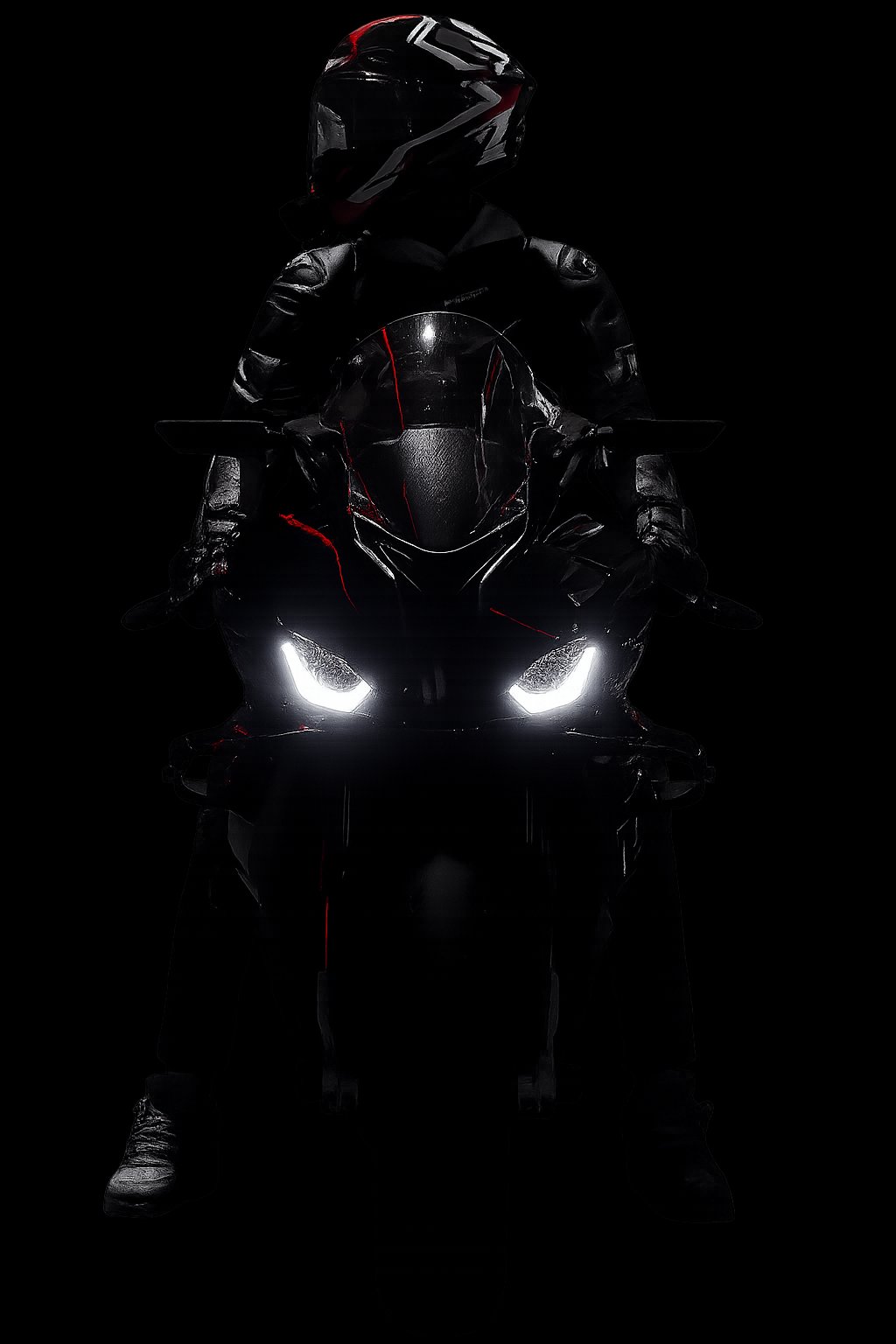 Silhouette of the rider